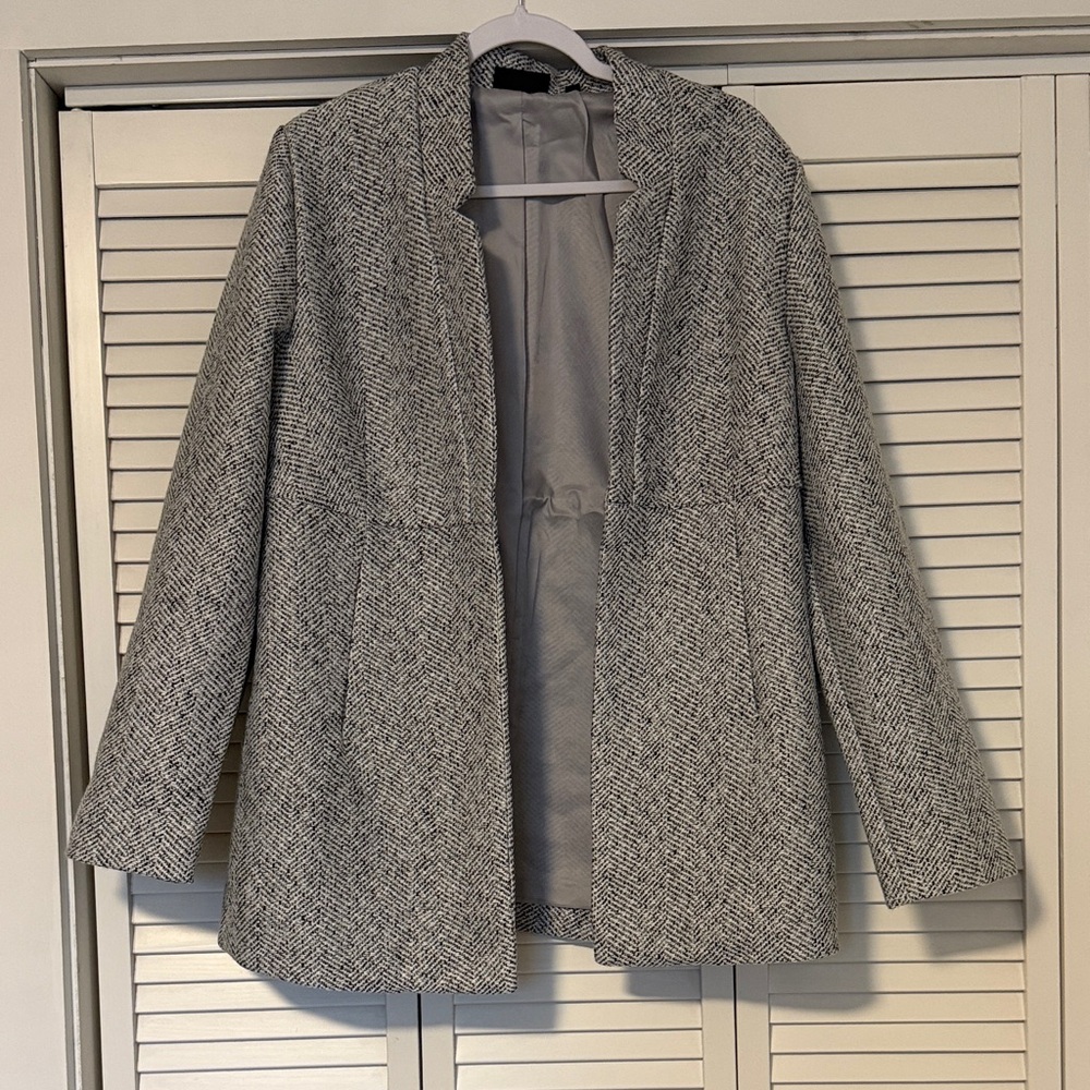 Women's Gray Herringbone Coat
